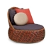 Nội thất ngoài trời kết hợp mây giải trí sáng tạo sofa giường ngủ bãi biển ngoài trời biệt thự vườn tròn giường ghế ban công ngoài trời Bàn ghế ngoài trời / sân