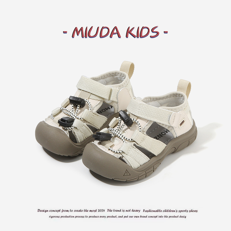 British Miuda Kids Baby Shoes Summer Closed-Toe Sandals Boys' Toddler Shoes Girls' Creek-Tracing Beach Shoes