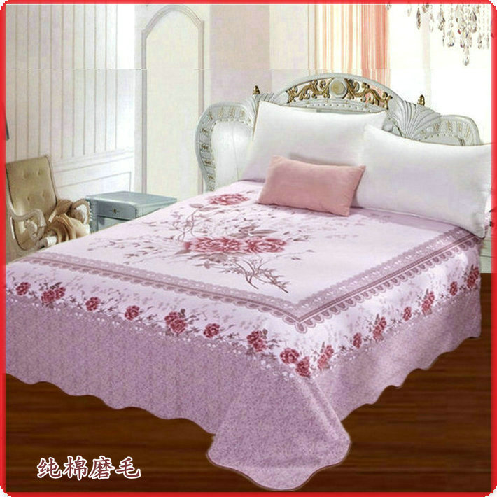 Famous Cat Home Textiles Pure Cotton Brushed Double Thickeneded Bed Sheetss Old-Fashioned 1.5m Bedding Store Sales  S