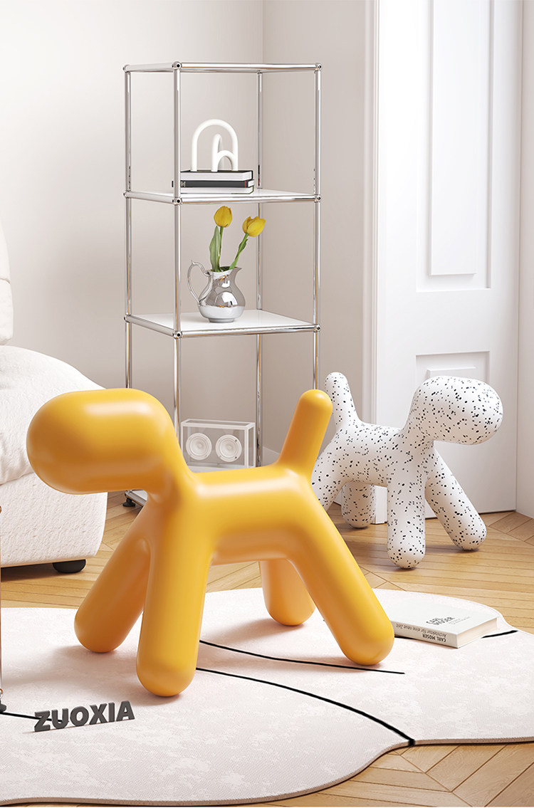 Детский стульчик 左下北欧气球狗造型儿童椅幼儿园小凳子简约家用客厅卡通小狗椅子 The lower left