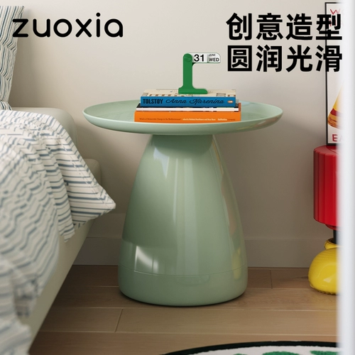 左下 Северный европейский прикроватный шкаф Простая современная спальня для хранения спальни прикроватное шкаф кремовая сеть красная креативная круговой столик красный