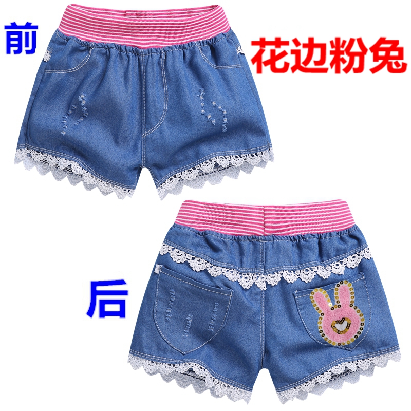 Cô gái quần short denim mùa hè mặc phần mỏng 2018 bé quần nóng quần áo trẻ em trong cậu bé lớn cậu bé lỏng thủy triều