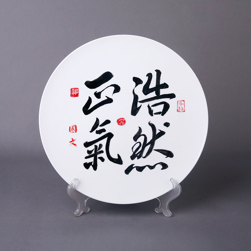Hand - made ipads China plate desktop furnishing articles calligraphy art disc 10 inch plate DIY Hand - made of plates