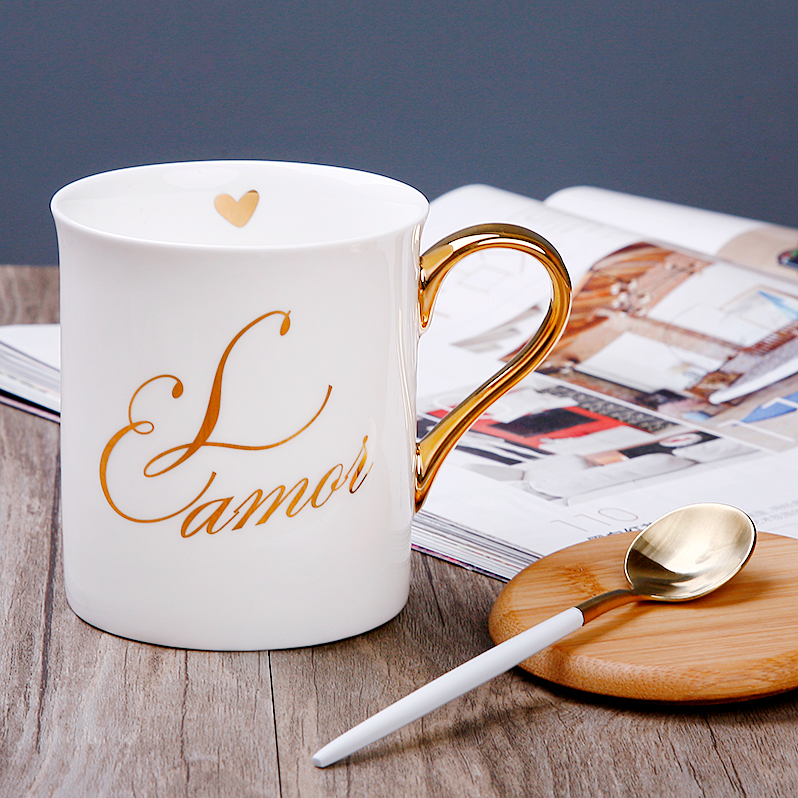 Ipads China cups mark cup picking cups of coffee cup with cover with a spoon, contracted northern European cup custom LOGO