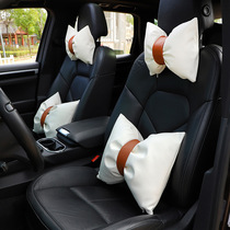 Summer car waist leaning headrest leather seat comfortable waist pillow leaning against pillow neck pillows fashion car interior accessories women