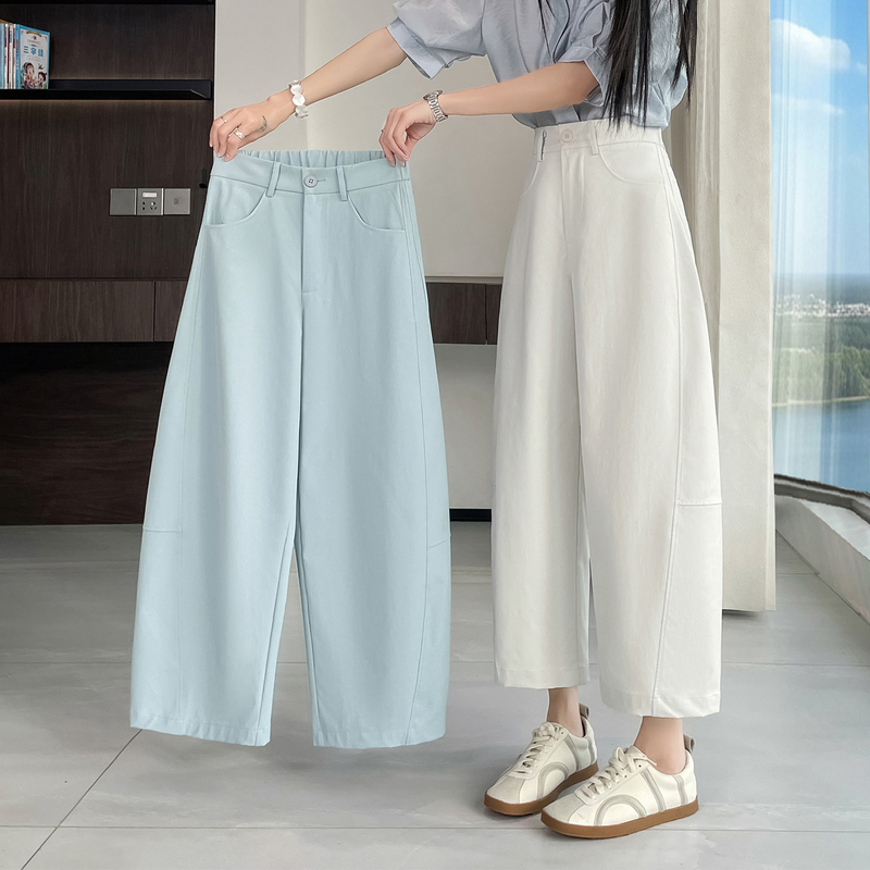 Cloud-Soft Cotton Petite Wide-Leg Pants for Women, Loose Spring and Summer Thin Casual Pants, High-Waisted Slimming Straight Balloon Pants Cloud-Soft Cotton Petite Wide-Leg Pants for Women, Loose Spring and Summer Thin Casual Pants, High-Waisted Slimming Straight Balloon Pants