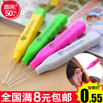 Ear scoop with light glow buckle adult baby child baby ear scoop scoop tool ear scoop soft head ear picker cleaner