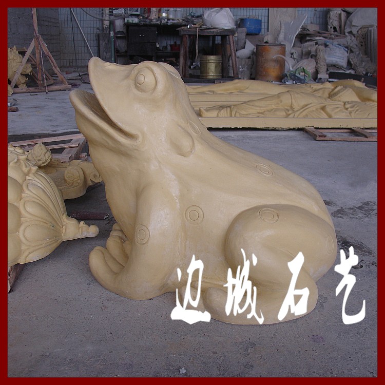 Side City Stone Art Sandstone Sculpture Glass Fiber Relief Living-room Mural Courtyard Waterscape Plaster Like Fountain Waterjet Frog