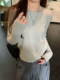 2025 Autumn/Winter New Korean Style Gentle Slim-Fit Knit Sweater for Women, Round Neck Soft and Delicate Twisted High-End Sweater Top