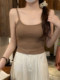 French-Style Versatile Camisole for Women, Summer 2025 New Model, Apricot Color, Suitable for Petite Figures, Can Be Worn as an Inner or Outer Layer