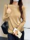 Korean Style Candy-Colored Soft Round-Neck T-Shirt for Women 2024 Autumn Stretchy Simple Slim-Fit Base Shirt Inner Top
