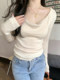 Pink Gentle Style Chic Off-Shoulder Knit Sweater for Women, Autumn, Stylish, Revealing Collarbone, Super Pretty, Unique and Beautiful Top