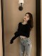 Basic Round Neck High-Waisted Long-Sleeved T-Shirt for Women, Short Style, New Autumn Korean Version, Slim Fit, Navel-Baring Base Shirt for Women ins