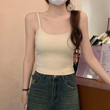 French-Style Versatile Camisole for Women, Summer 2025 New Model, Apricot Color, Suitable for Petite Figures, Can Be Worn as an Inner or Outer Layer