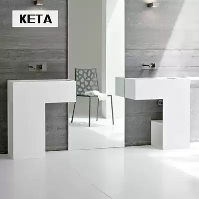 Column washbasin vertical basin wash basin pure white rock plate dressing room rock board wash basin balcony household