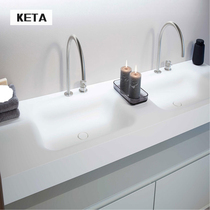 Hanging wall type double basin artificial stone one lower basin washbasin washbasin toilet wash basin balcony household