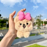 Милая подвеска с бантиком, креативная кукла для школьников, рюкзак для влюбленных, брелок, с медвежатами, подарок на день рождения