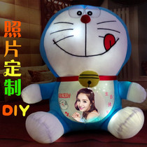 Personalized production of small dolls plush toys jingle cat blue fat pillow baby birthday gift for girls