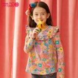 Лонгслив, футболка, детская демисезонная осенняя форма, цветочный принт, 2020, детская одежда, подходит для подростков, в западном стиле