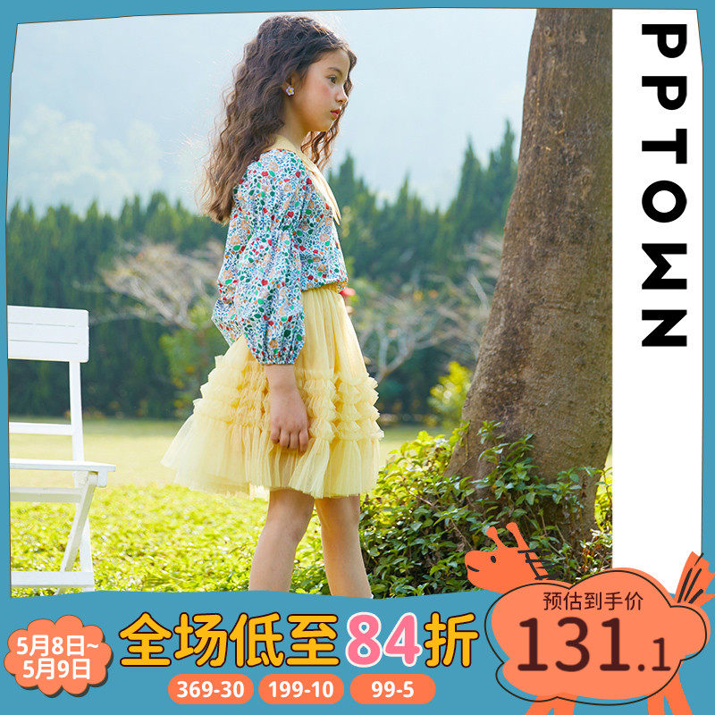 Girl Shattering Shirt Spring Autumn 2022 New Children's Clothing Spring style Bubble Sleeves Shirts Big children's blouses women's blouses