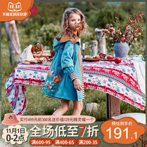 Girl coat autumn and winter wear Princess childrens clothing loose foreign atmosphere Net Red children 2021 New Long model assault clothes