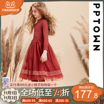 Girls winter dress autumn winter princess dress autumn 2021 new childrens dress foreign style childrens winter dress