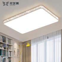 Nordic ultra-thin rectangular led ceiling lamp modern simple bedroom lamp atmospheric living room lamp wrought iron study lighting