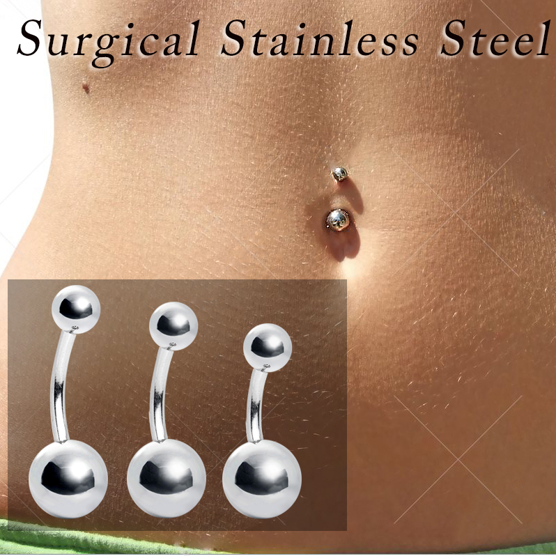 Titanium Steel Sexy Classic Men Lady Brief Simple Belly Button Lock Bone Navel Bellied Navel Button Anti Allergy-Taobao