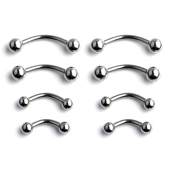 Titanium steel simple just hit navel hole navel ring navel nail finger nail men and women collarbone nail eyebrow nail ear bone nail