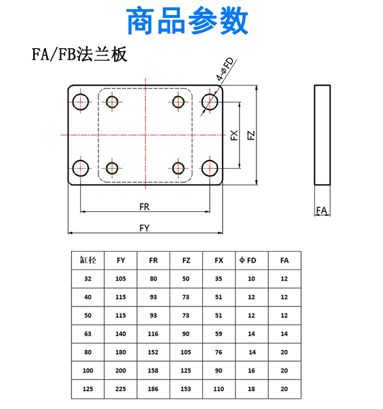 xi lanh thuy luc 2 chieu MOB/phụ kiện xi lanh thủy lực/tấm mặt bích FAFB/Trục trung gian TC/Chân máy LB/phụ kiện lắp đặt/trục tời/ xi lanh thủy lực 3 tầng giá xi lanh thủy lực