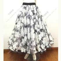 New modern dance half-body practice skirt ballroom dance big swing skirt promotion national standard dance princess dress HC071