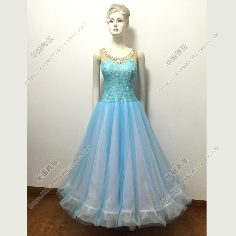 Huamei New Morden Tango Foreign Dress National Standard of Friendship Waltz Competition Performance Pomong Grand Pendulum Dance Suit