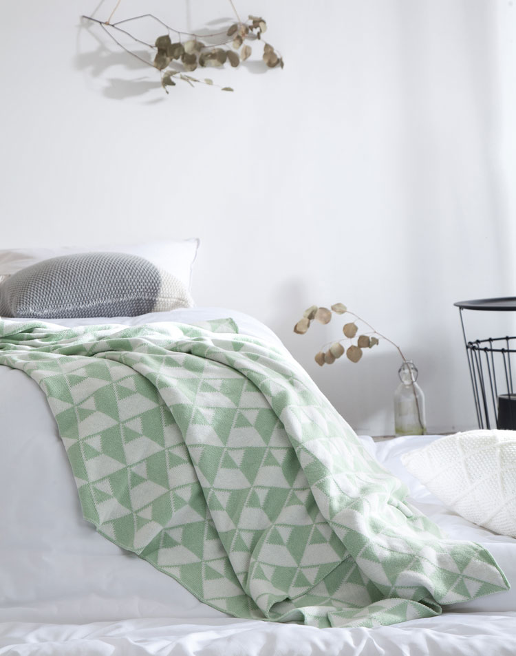 Ghế Bắc Âu chăn xe chăn đơn lười biếng nhỏ chăn che chân bông sofa giải trí chăn khăn choàng chăn - Ném / Chăn chăn yuki