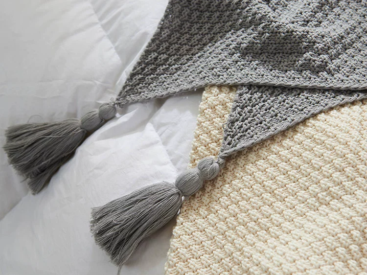Bắc Âu ins giải trí sofa chăn bông dệt chăn mô hình chăn phòng đan khăn choàng chăn chăn ga gối - Ném / Chăn