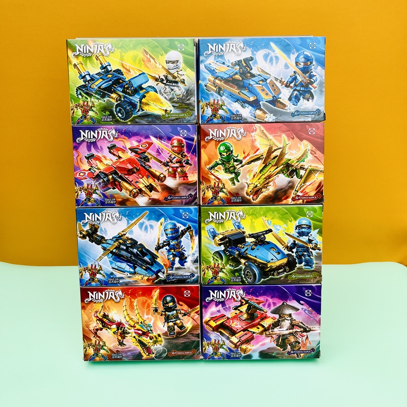 Ninja Dragon Assembled Building Block Minifigure Eight-In-One Combined Mecha Boy Educational Puzzle Toy Birthday Gift