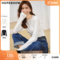 Red sleeve slim fit T-shirt womens 2022 autumn new womens basic versatile long sleeves high-end sense chic beautiful top