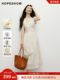Red Sleeve Sweet Dress 2025 New Women's Heavy Embroidery Lace V-Neck Drapey Summer Stunning Mini Dress
