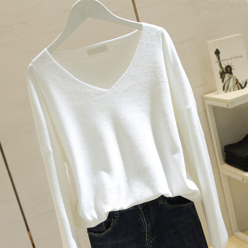 South Korea Knit Undershirt Female Set Head Short 2020 Chundress New Korean version Loose Long Sleeve Sweater Outwear Jacket