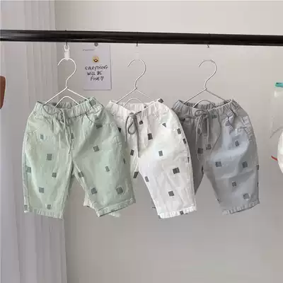 Summer boys cotton shorts 2021 summer children's five-point pants baby casual pants men's children's clothing pants five-point seven