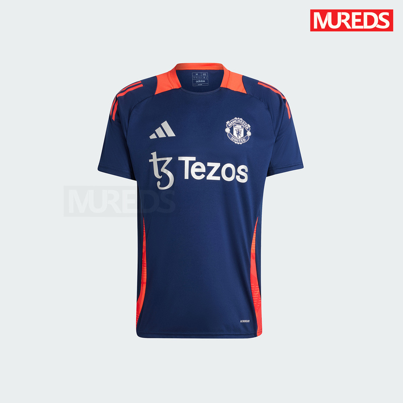 Manchester United's Official Authentic Adidas 24/25 Season Team Uniform Short-Sleeved Training Jersey It2010
