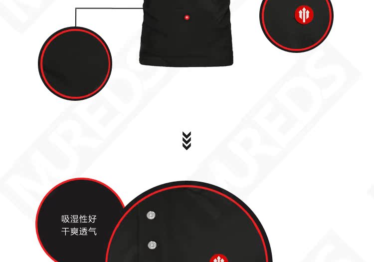 MUREDS nguyên bản Manchester United màu đỏ quỷ cổ điển đinh ba nhỏ thêu thêu áo POLO tại chỗ - Áo polo thể thao áo polo nam trung niên
