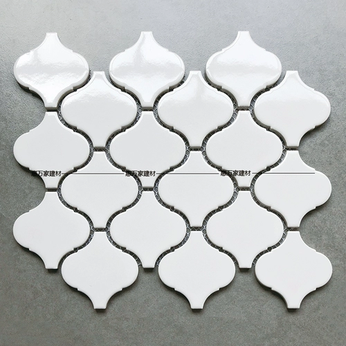 Большой фонарь Черно -белый керамический мозаичный улучшение домов