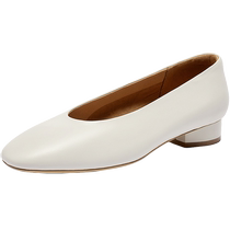 Senda small leather shoes for women 2024 autumn new shopping mall commuting sheepskin soft surface shallow mouth single shoes XAR01CQ4