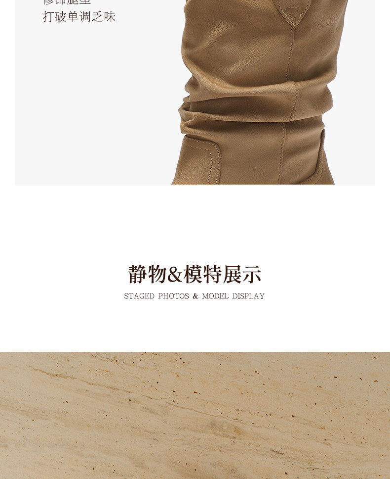 Западные Boots 森达微笑靴西部靴女年冬新潮流粗跟休闲堆堆靴长筒靴zti62dg5 Senda