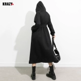 Krazy Толстовка с капюшоном, весеннее платье, приталенный длинный корсет