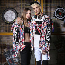 GENANX Lightning Tide Brand Jacket Mens Fashion Handsome Personality Hip Hop Trend Couple Jacket