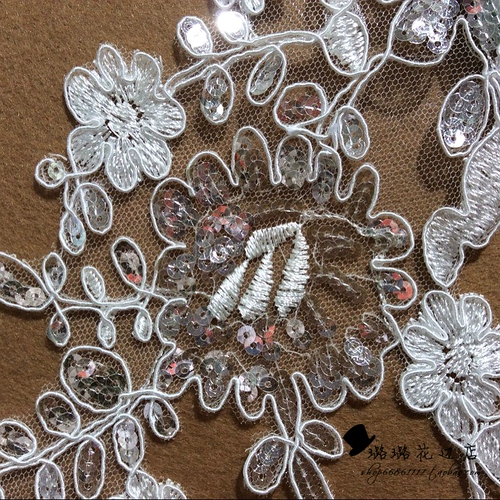 Аксессуар для волос, кружевные блестки для ногтей ручной работы, в цветочек, DIY, кружевное платье