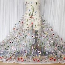Forest embroidery Lace fabric accessories Dress dress diy material clothing clothing background fabric