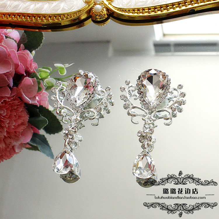 Finished glass drilling brooch with betropin wedding dresses Dress headwear Accessories Diyshiny Drill Pendant Accessories Accessories