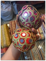 India imported glass small mirror embroidered gold thread trim exquisite chic lace heavy feeling 2 5CM wide 2 colors